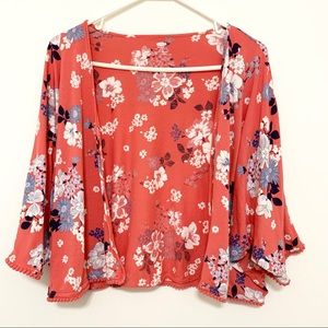 Large Shoulder Cover Batwing Style Floral